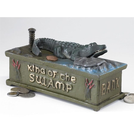 Design Toscano King of the Swamp: Alligator Authentic Foundry Iron Mechanical Bank SP1590